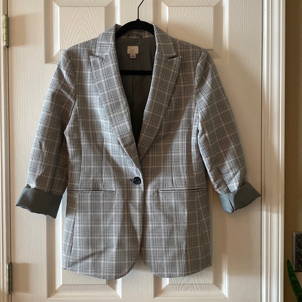a new day Plaid Blazer